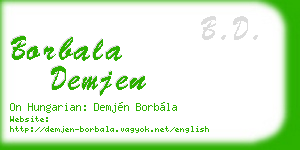 borbala demjen business card